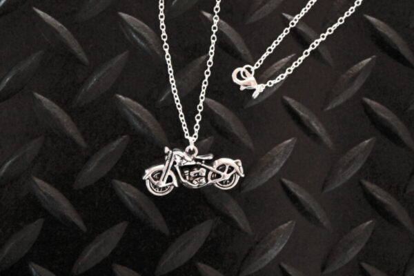 Silver Motorcycle Necklace