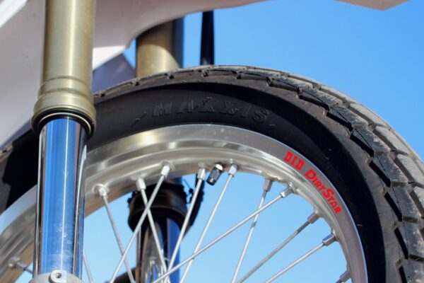 Street Tracker wheel upgrade after a dirt bike overhaul by Mancos Motorsports, LLC Dolores, CO