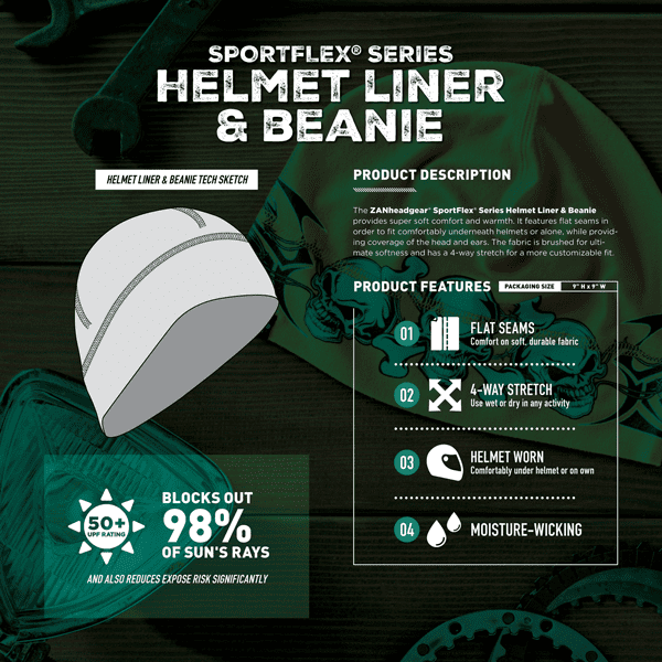Shop Sportflex helmet liner beanies by ZanHeadgear at Mancos Motorsports.